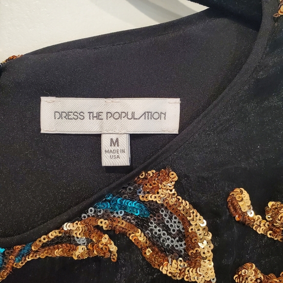 Dress the Population Naomi Sequin Lace Mini Dress - Picture 7 of 8